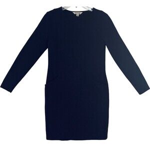 Boden Navy Blue Knit‎ Sweater Dress Long Sleeve Size 6R